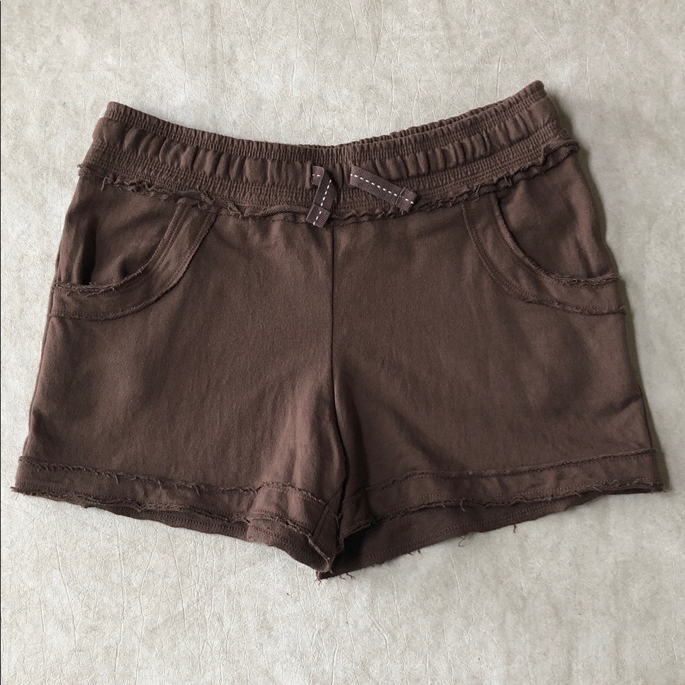 SO Girls 100% Cotton Pull-On Brown Shorts With Front Pockets Size 10